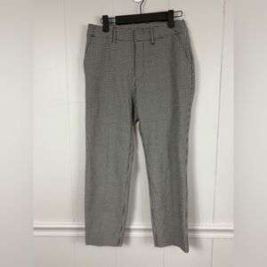 GAP Checkered Black/White Stretch Ankle Pants 2 Petite Professional Work Casual